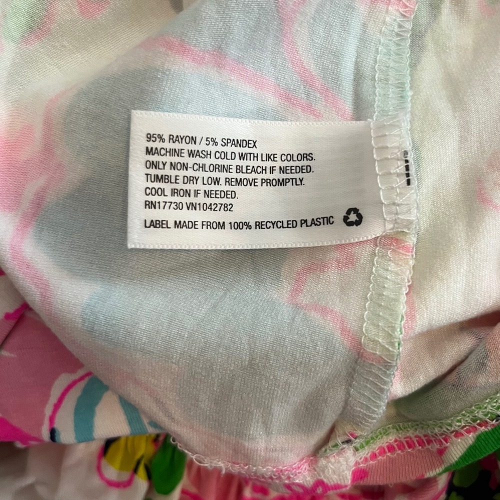 Lilly Pulitzer for Target Strapless Maxi Dress Floral‎ Pink Green Womens Small - Picture 7 of 7